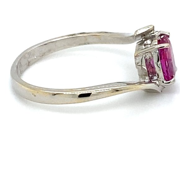Mozambique Ruby 1.20ct Solid 18K White Gold Ring - Picture 5 of 8